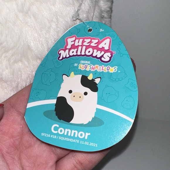 UK Exclusive Fuzz-a-mallows Fuzzy Connor Cow Squishmallows - Picture 2 of 3